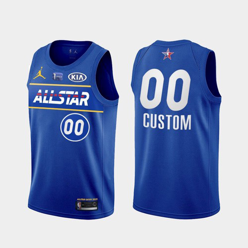 Men's 2021 All-Star Active Player Custom Blue NBA Eastern Conference Stitched Jersey